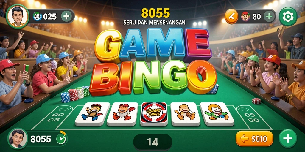Screenshot utama 8055 menampilkan gameplay Bingo yang menarik.