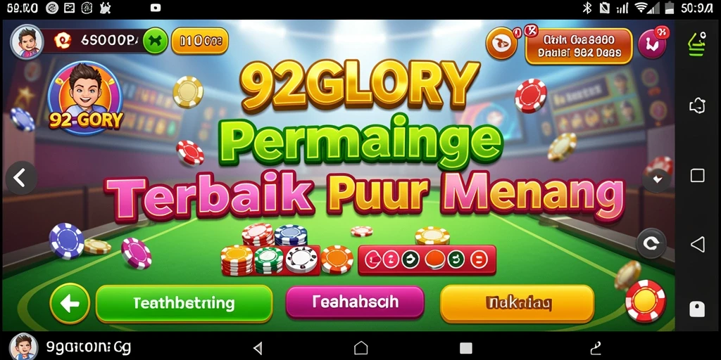 Screenshot gameplay 92GLORY dengan suasana bingo yang seru.