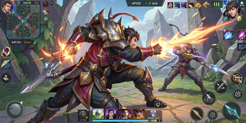 Tampilan gameplay seru dan kompetitif di API33.