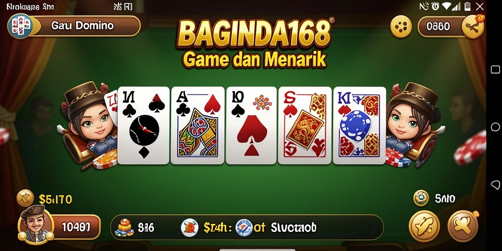 Tangkapan layar utama BAGINDA168 menampilkan momen seru bermain domino.