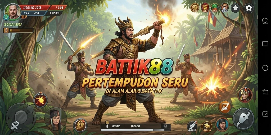 Screenshot dari gameplay menegangkan di BATIK88 yang menunjukkan pertempuran sengit.