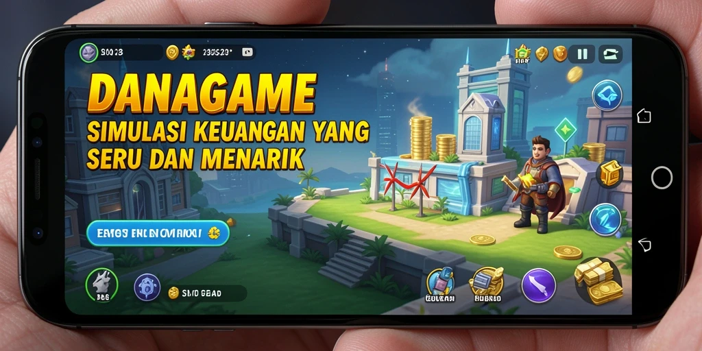 Screenshot DANAGAME menunjukkan grafik analisis keuangan yang menarik.