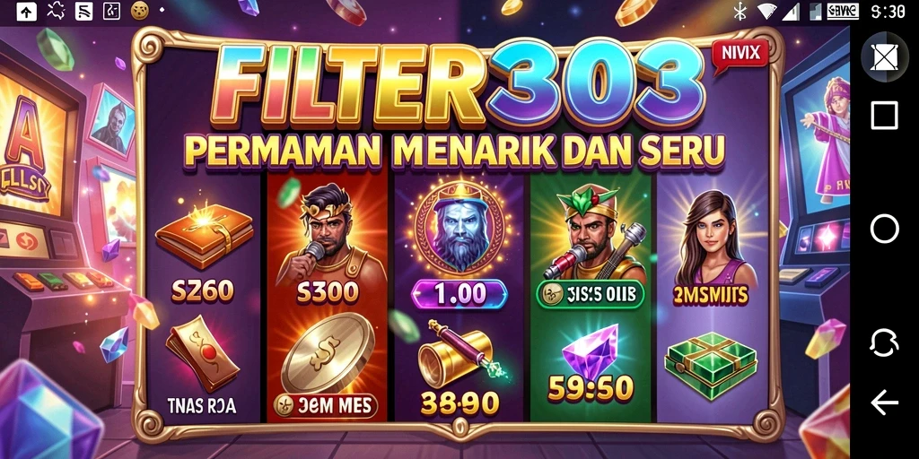 Tangkapan layar utama FILTER303 menampilkan gameplay Slot yang menegangkan.