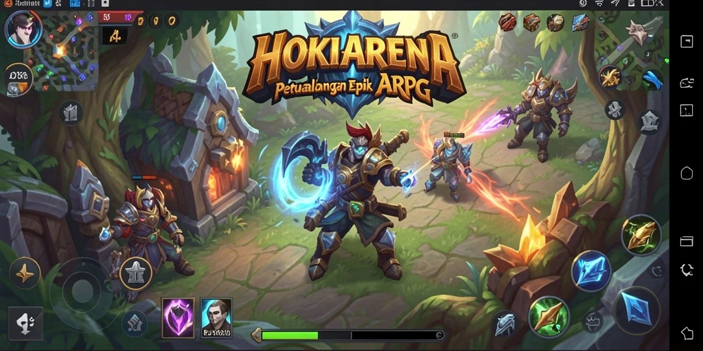 Gameplay HOKIARENA yang menakjubkan dan epik.