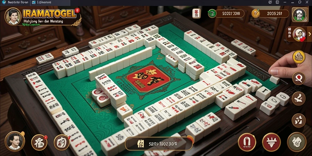 Screenshot IRAMATOGEL menunjukkan gameplay menantang Mahjong.