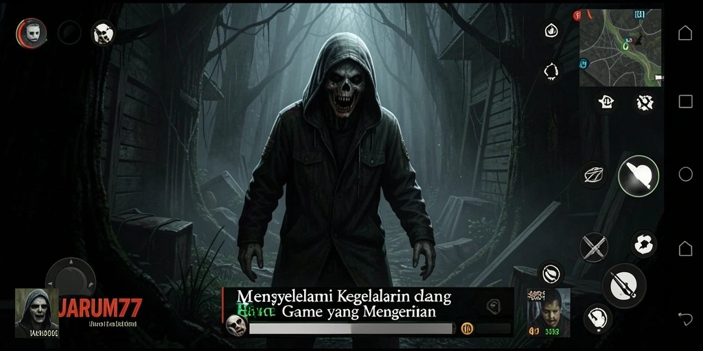 Gameplay menakutkan dengan suasana mencekam di JARUM77.