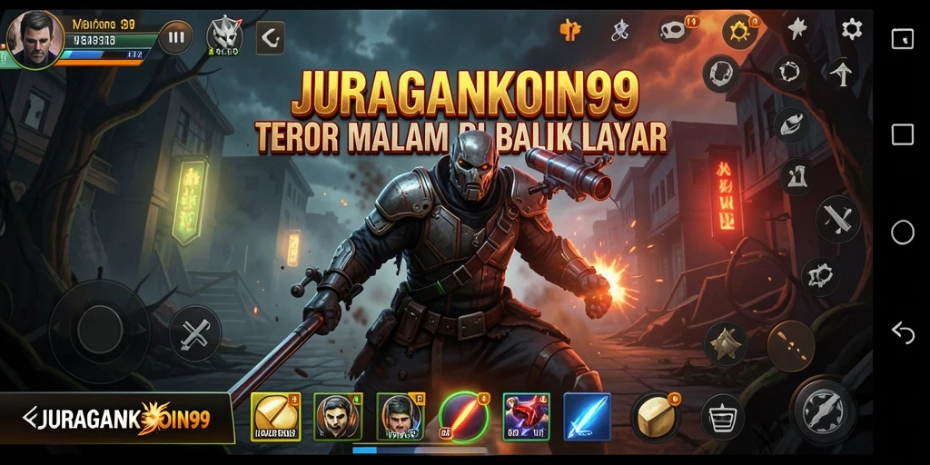 Gameplay seram di JURAGANKOIN99 dengan suasana mencekam.