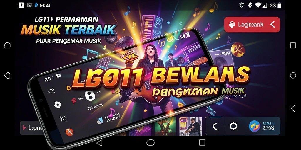 Tangkapan layar utama LG111 menunjukkan pemain menikmati permainan musik yang seru.