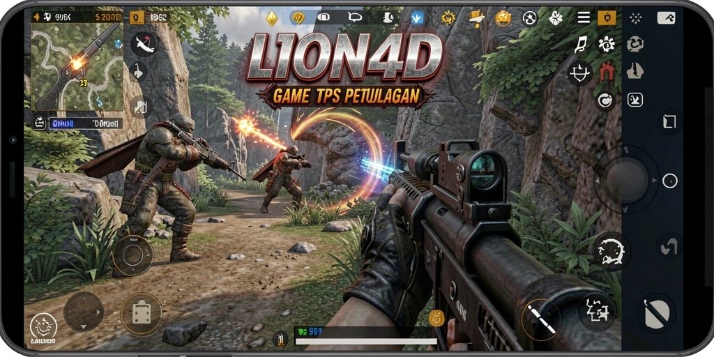 Tampilan gameplay seru di LION4D dengan aksi menegangkan.