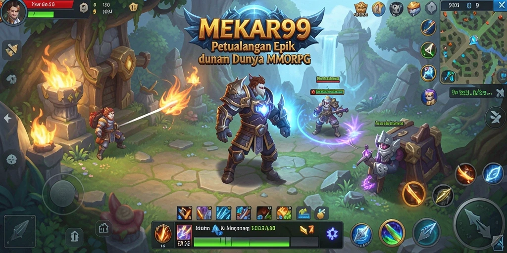 Tangkapan layar gameplay MEKAR99 yang menampilkan pertarungan epik yang intens.
