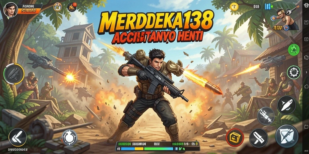 Tampilan gameplay <strong>MERDEKA138</strong> dengan pertarungan mendebarkan dan aksi cepat.