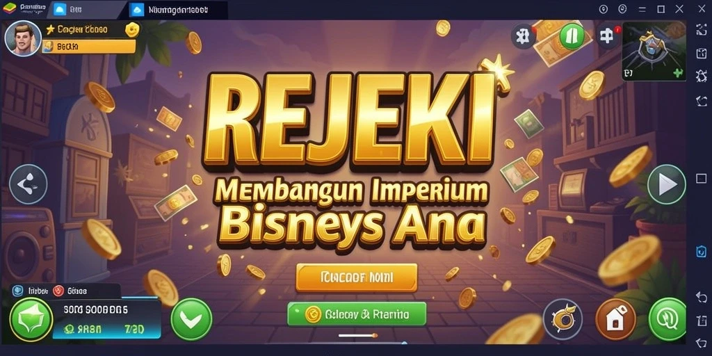 Tampilan menarik dari gameplay REJEKI yang menggambarkan dunia bisnis Tycoon.