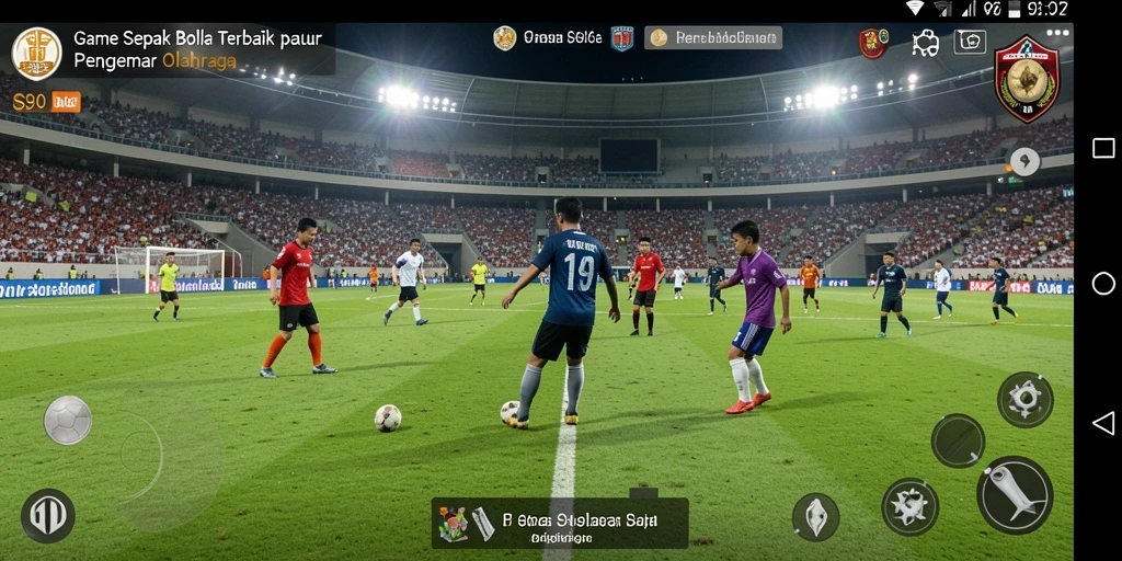 Tampilan gameplay S80 menunjukkan aksi seru di lapangan sepak bola.
