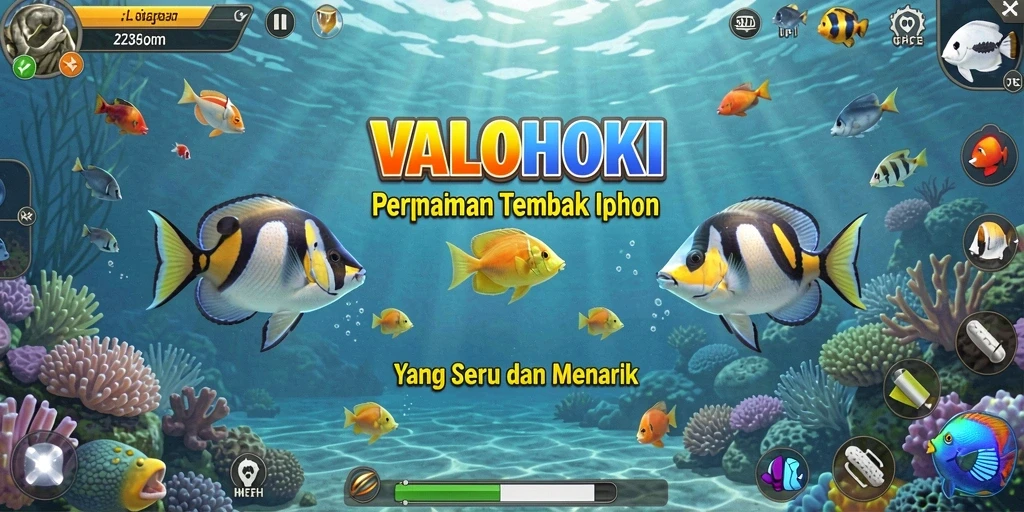 Tampilan gameplay Tembak Ikan yang menarik dan seru di VALOHOKI.