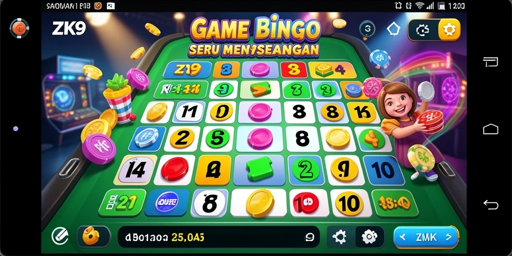Screenshot gameplay ZK9 menampilkan suasana seru permainan Bingo.