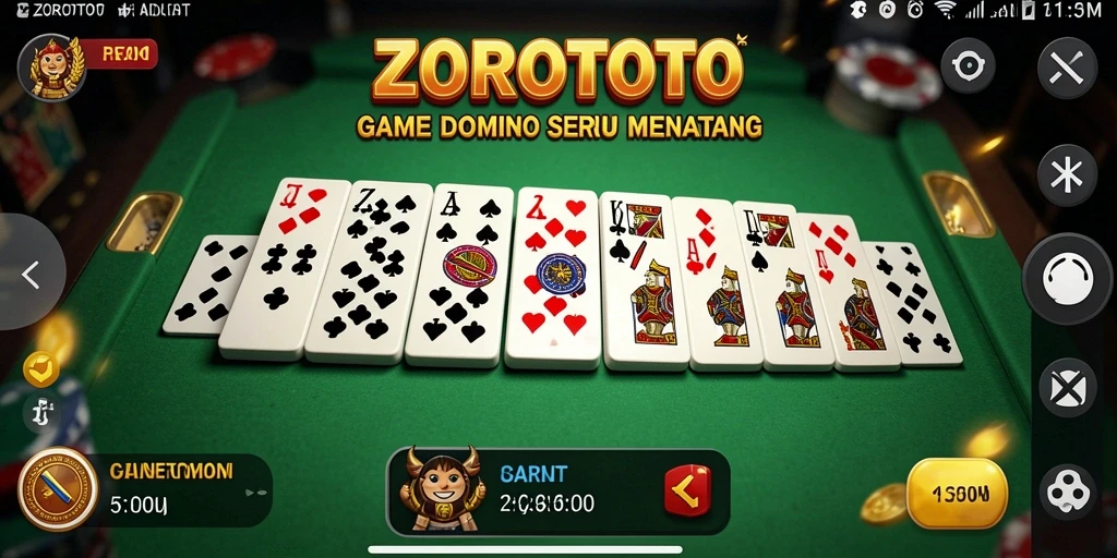 Gameplay seru ZOROTOTO dalam permainan Domino.